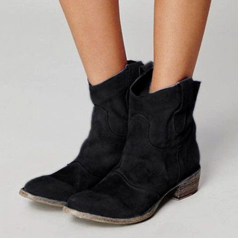 Morwenna - Ridge Suede Western Boots | Last Day 80% Off!