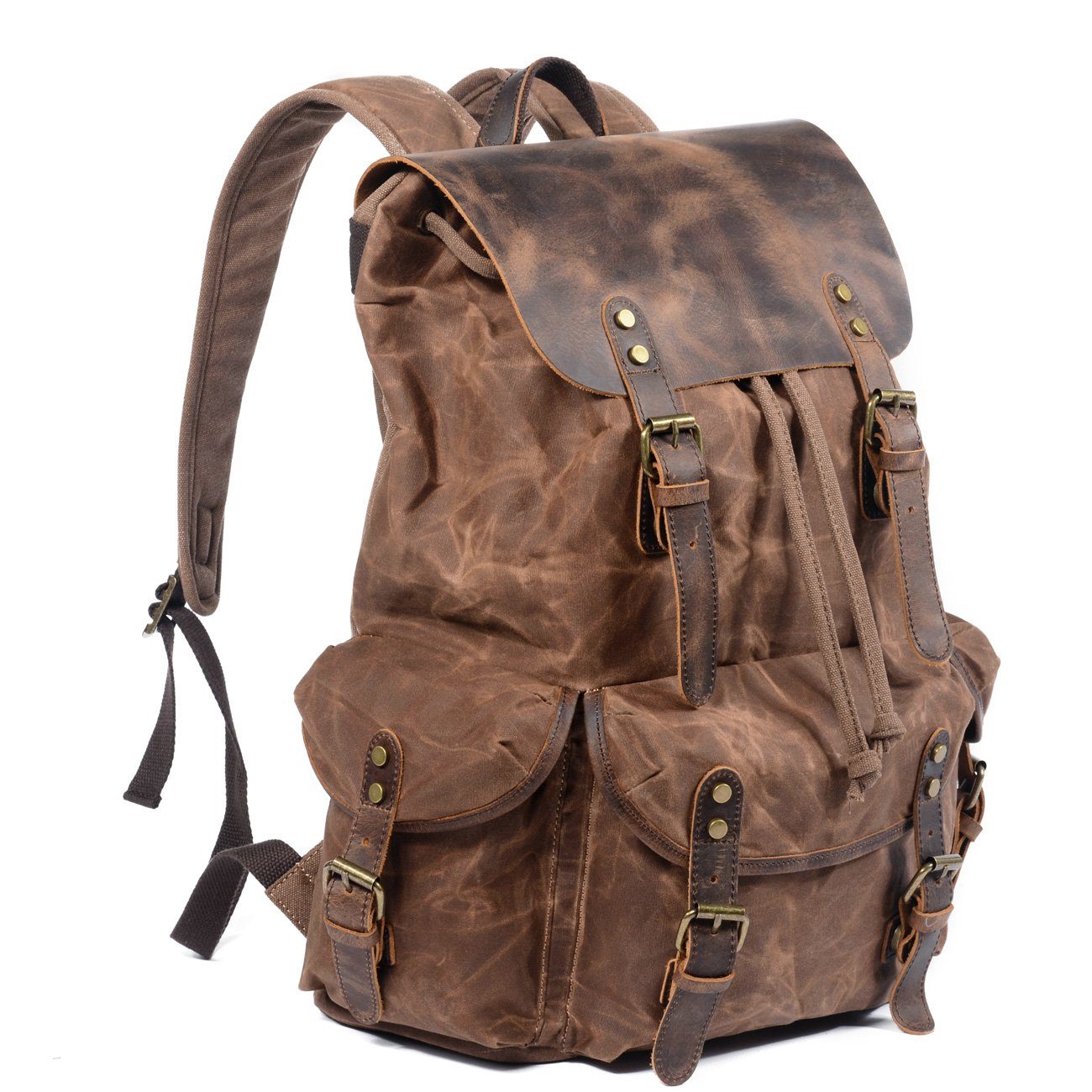 James - Vintage Canvas Leather Backpack | Last day 80% off!
