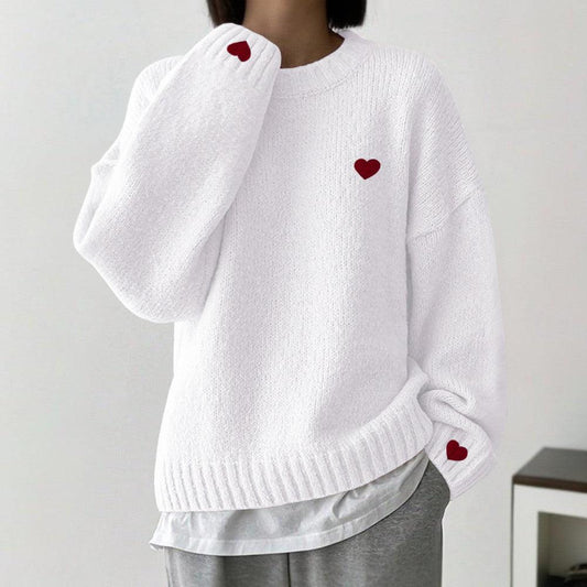 Basic Long Sleeve White Sweater | Last day 80% off!