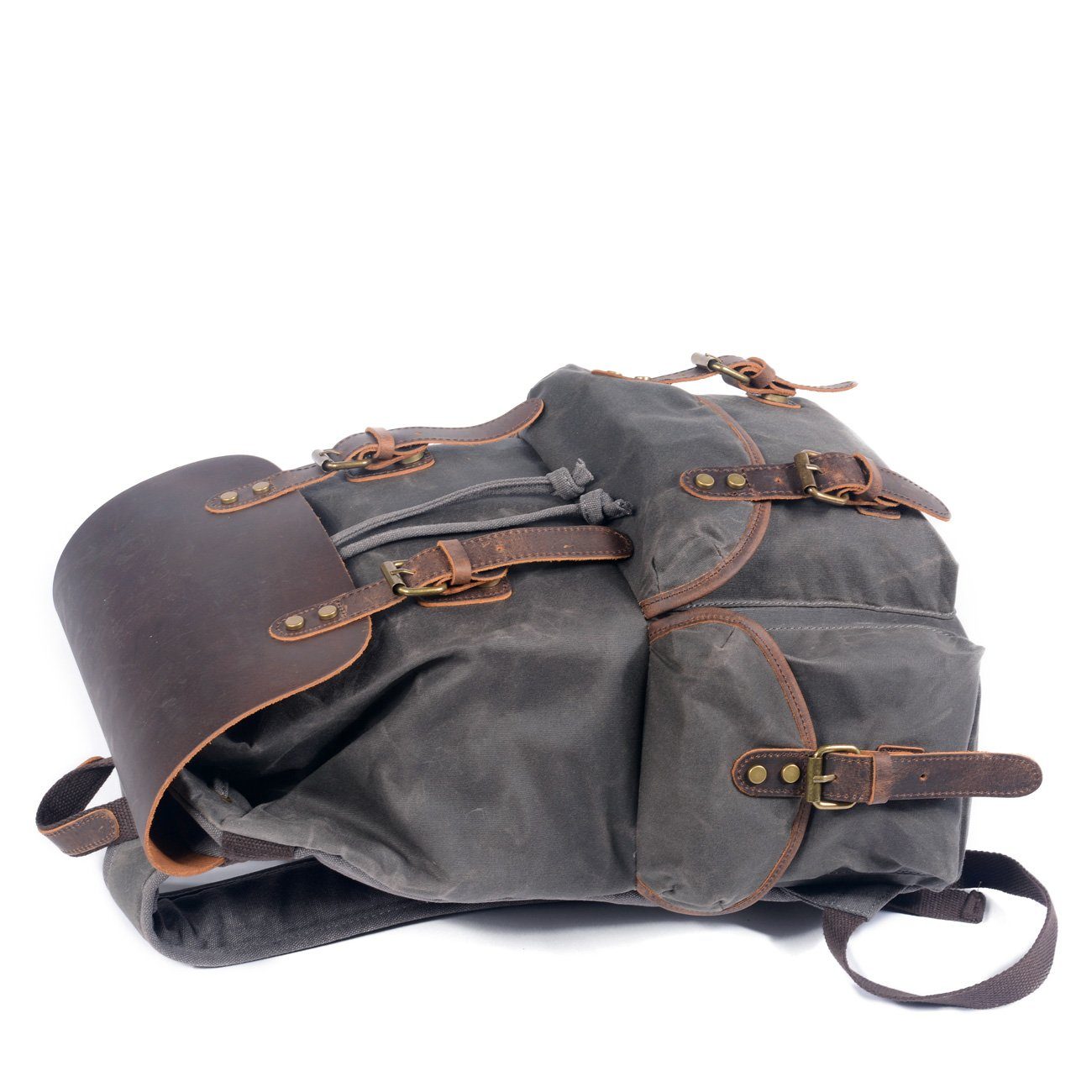 James - Vintage Canvas Leather Backpack | Last day 80% off!