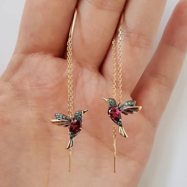 Hummingbird Design Earrings | Last Day 80% Off!