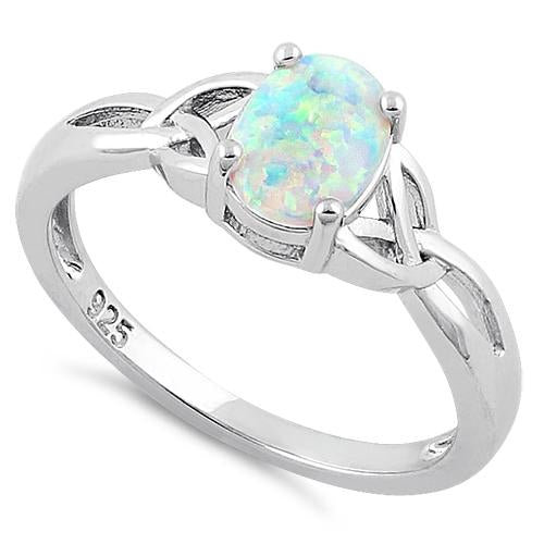 Sterling Silver White Lab-Opal Ring | Last day 80% off!