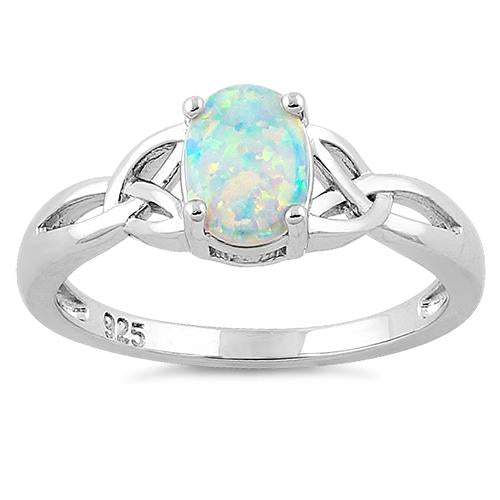 Sterling Silver White Lab-Opal Ring | Last day 80% off!