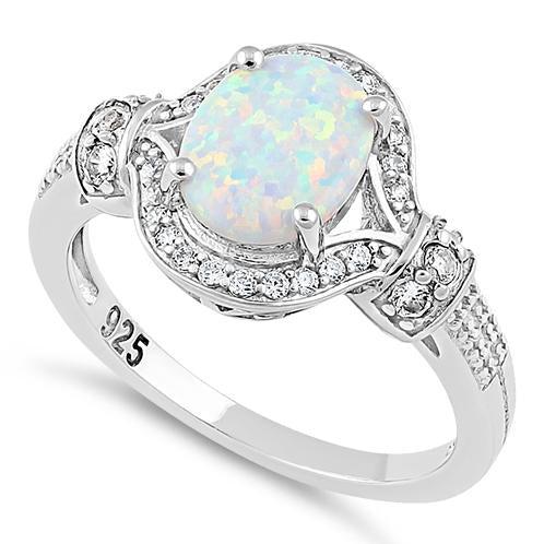 Sterling Silver White Lab-Opal CZ Ring | Last day 80% off!