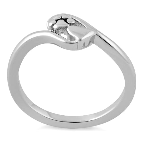 Sterling Silver Paw & Heart Ring | Last day 80% off!
