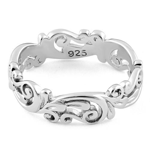 Sterling Silver Vines Band Ring | Last day 80% off!