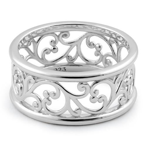Sterling Silver Vines Band Ring | Last day 80% off!