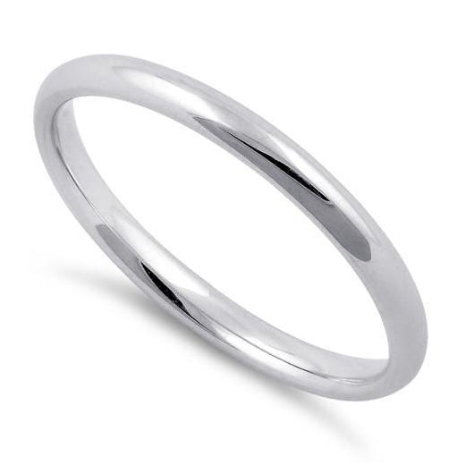 Sterling Silver Wedding Band Ring 2mm | Last day 80% off!