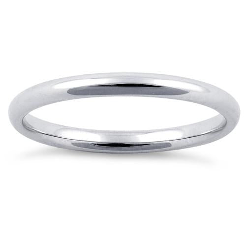 Sterling Silver Wedding Band Ring 2mm | Last day 80% off!