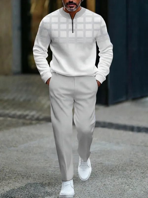 Zipper Long Sleeve Long Pants Two-Piece Set | Last day 80% off!