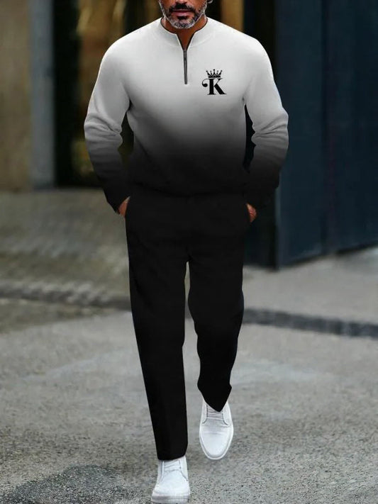 Zipper Long Sleeve Long Pants Two-Piece Set | Last day 80% off!