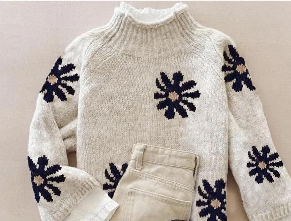 Distinctive Mock Neck Long Sleeve Sweater | Last day 80% off!