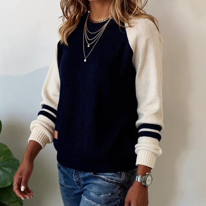 Comfy Striped Round Neck Sweater | Last day 80% off!