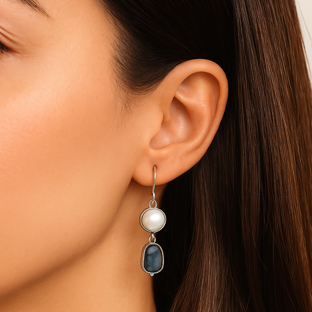 Vintage Natural Blue Stone Earrings | Last day 80% off!