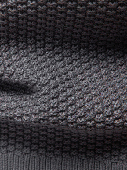 Twist Jacquard Zip-Up High Collar Sweater | Last day 80% off!