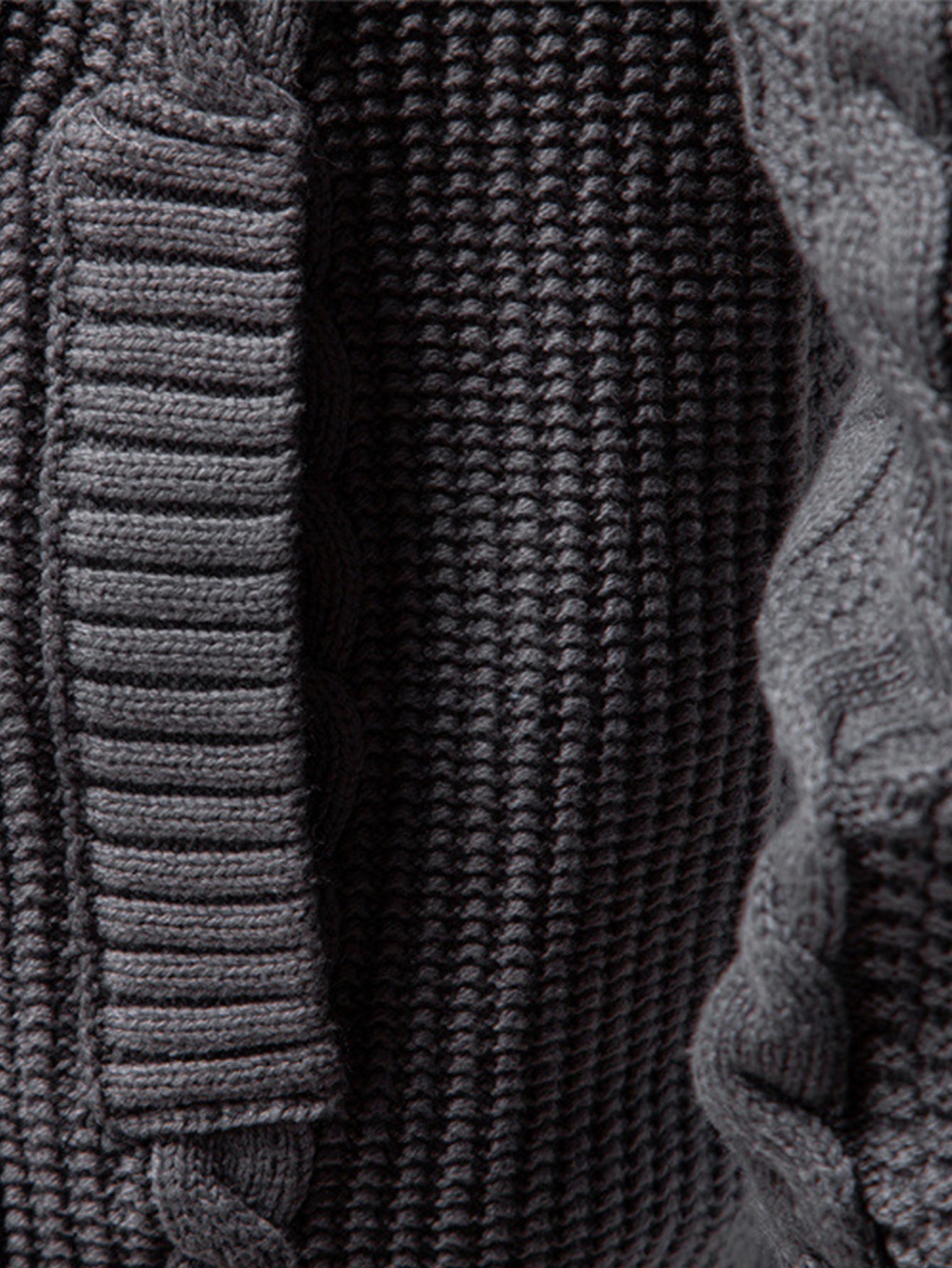 Twist Jacquard Zip-Up High Collar Sweater | Last day 80% off!