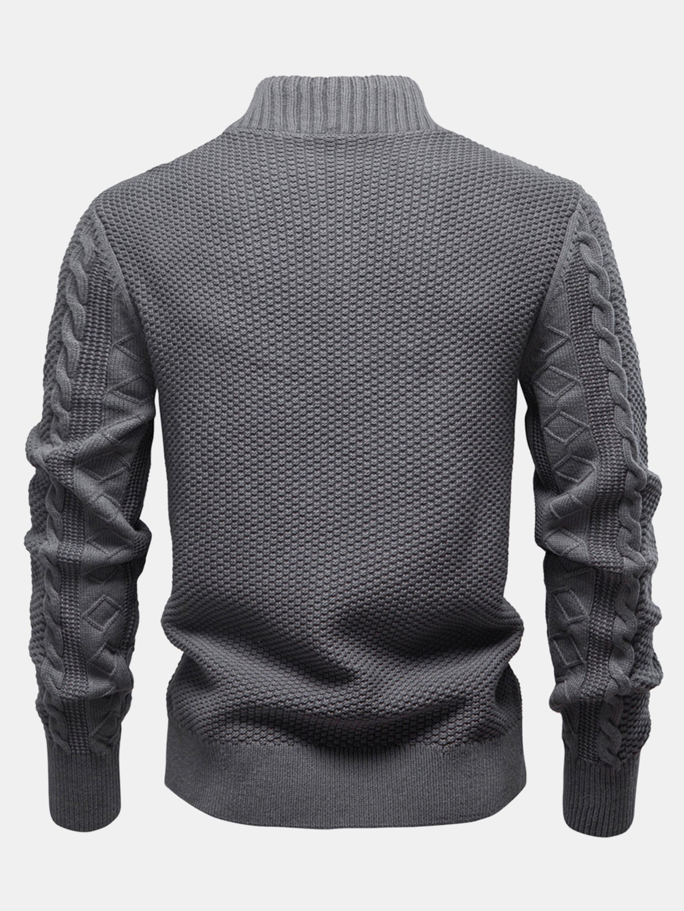 Twist Jacquard Zip-Up High Collar Sweater | Last day 80% off!
