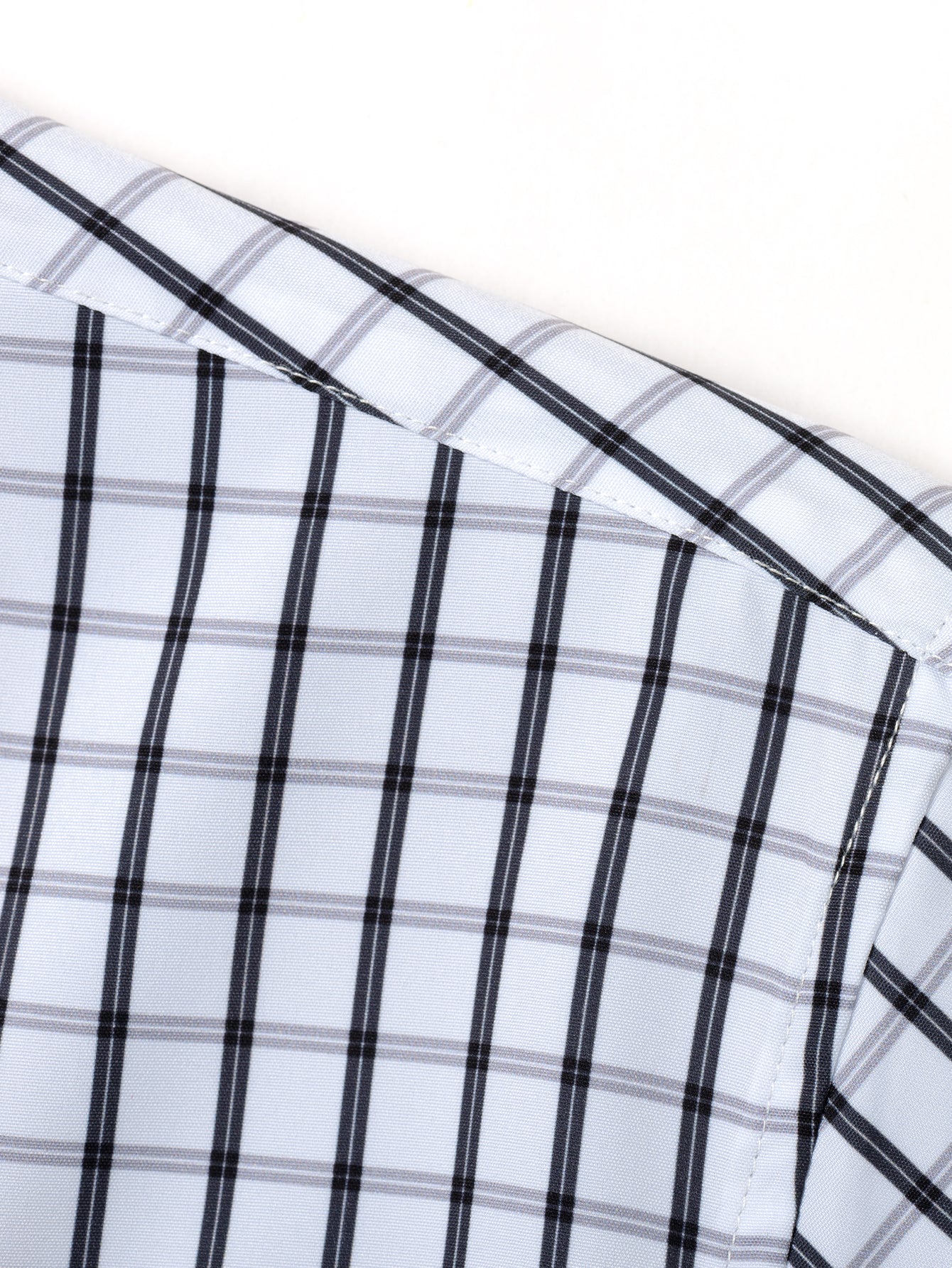 Button-down long-sleeve checked shirt | Last day 80% off!