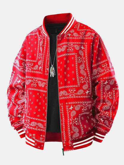 Baseball jacket with paisley print | Last day 80% off!
