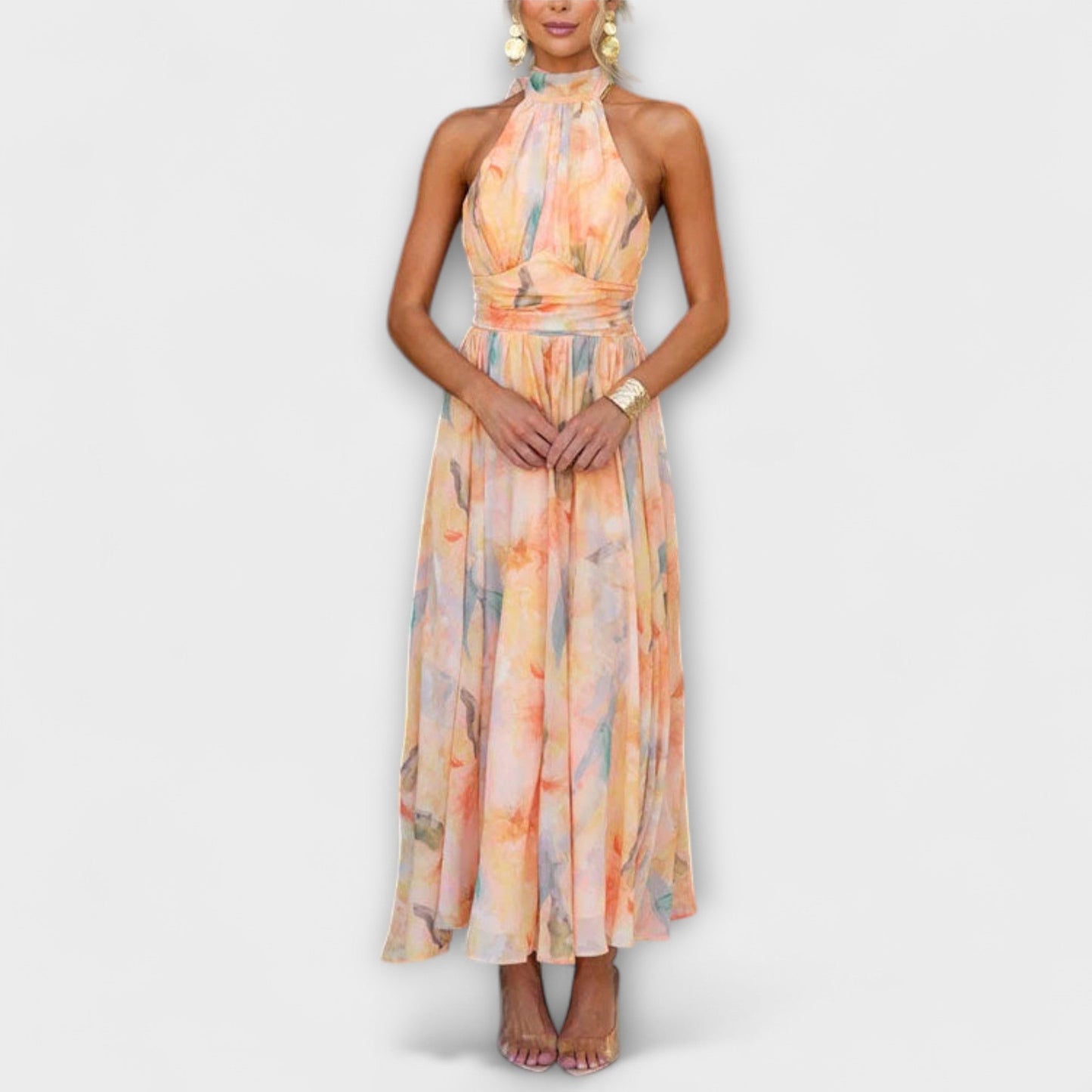 Naira – Watercolor Maxi Dress | Last Day 80% Off!