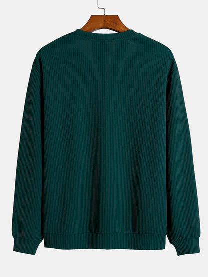 Textured Structured Sweater with Round Neck | Last day 80% off!
