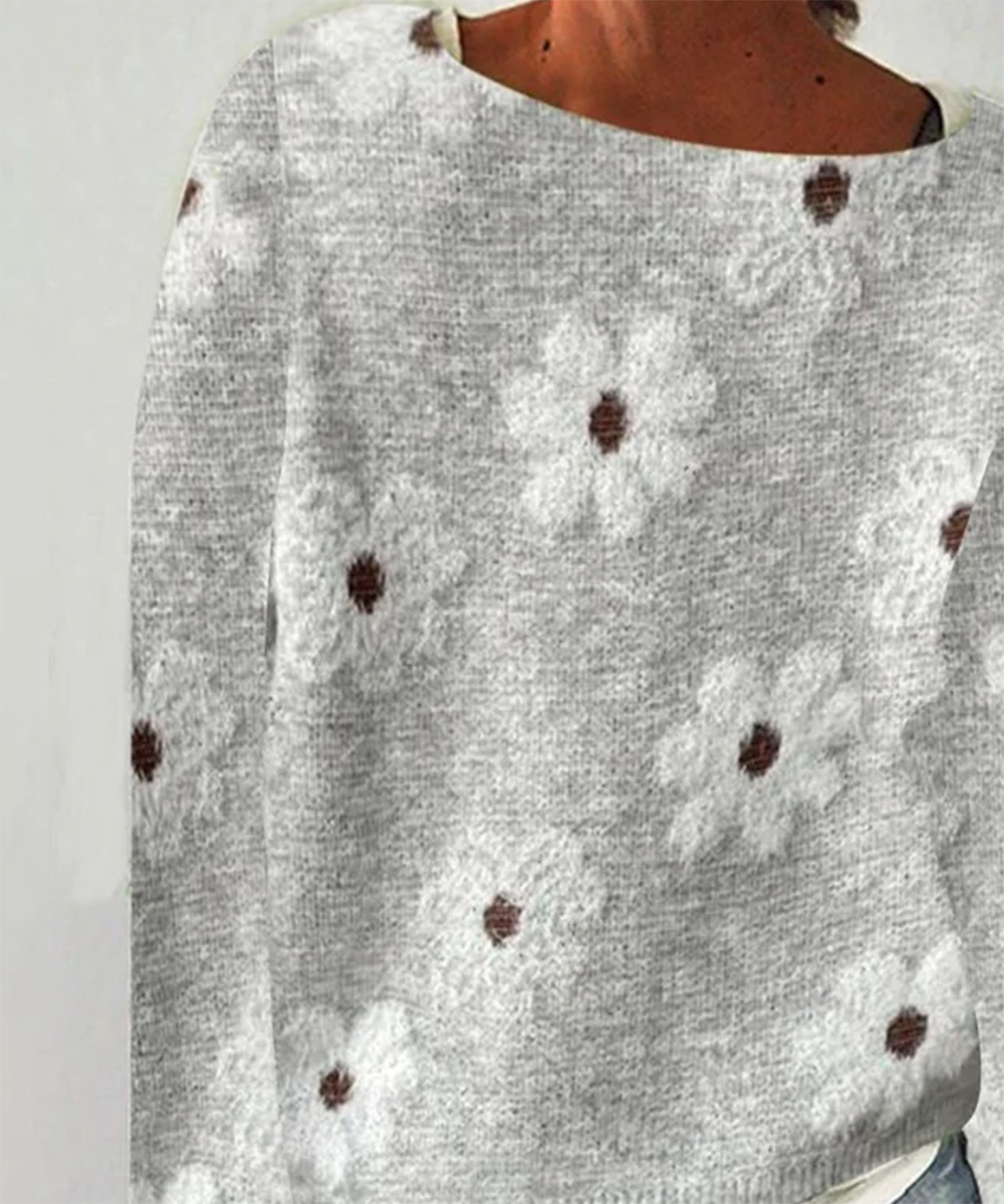 Trendy Long Sleeve Print Sweater | Last day 80% off!