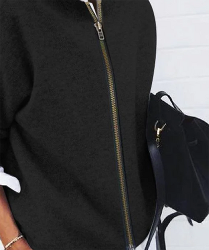 Black Plain Long Sleeve Sweater | Last day 80% off!