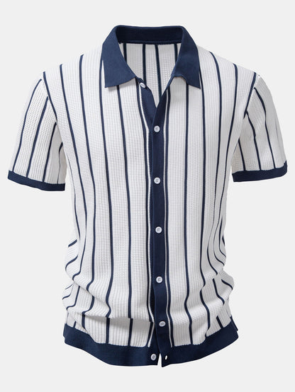 Striped Knit Shirt with Buttons | Last day 80% off!