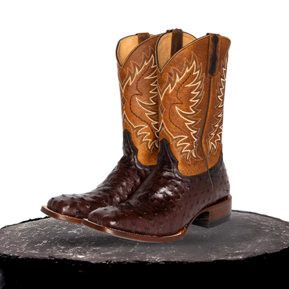 Gustav | Mid-calf Embroidered Leather Boots | Last day 80% off!