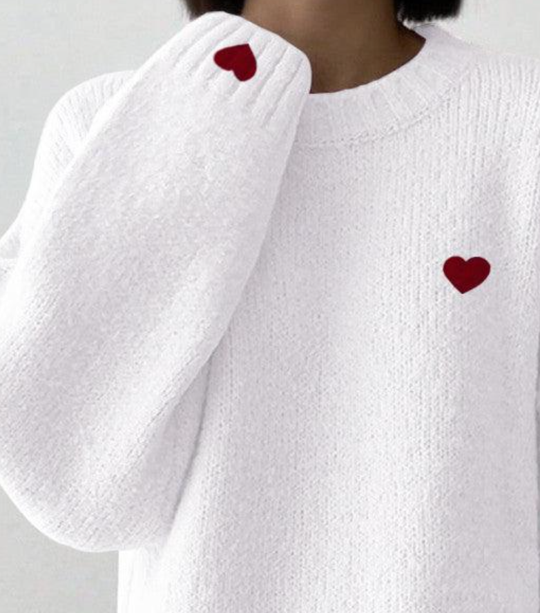 Basic Long Sleeve White Sweater | Last day 80% off!