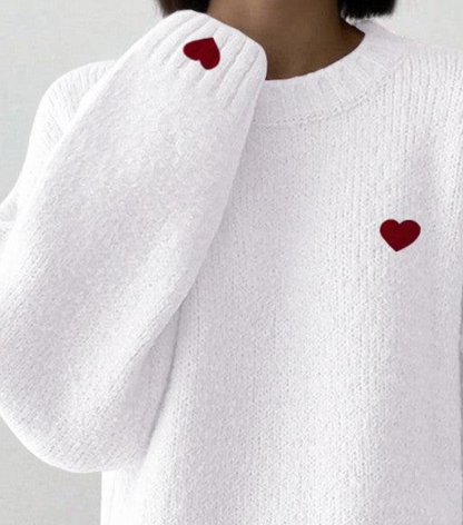 Basic Long Sleeve White Sweater | Last day 80% off!
