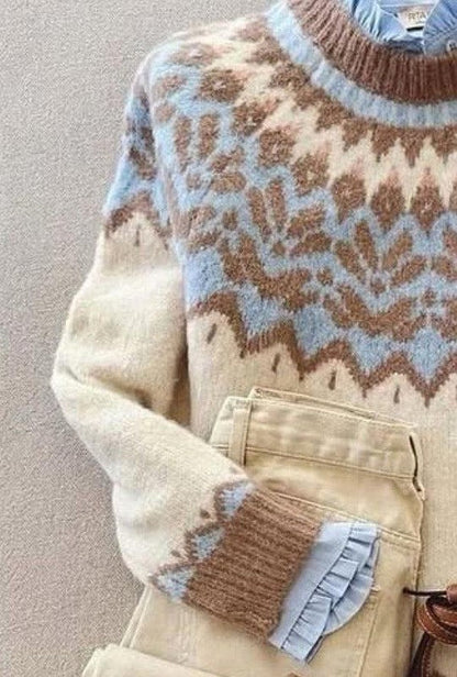 Trendy Blue Round Neck | Last day 80% off!