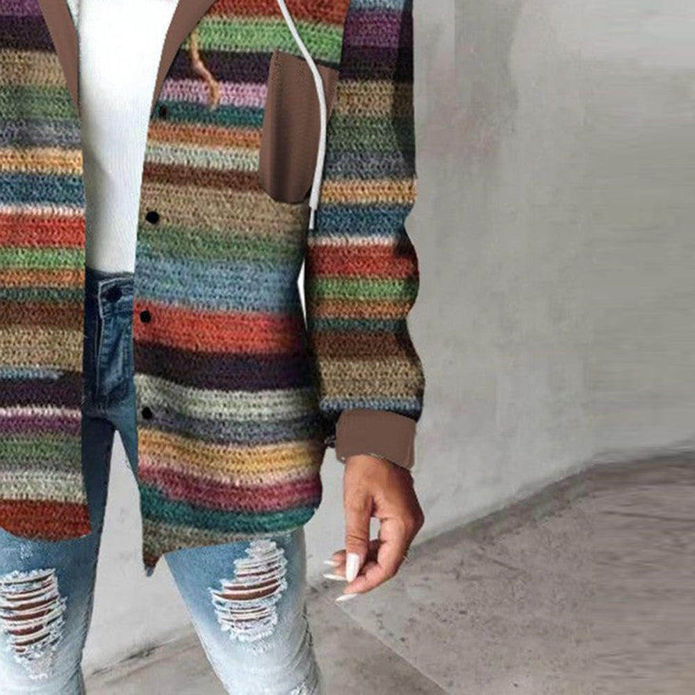 Classy Print Hoodie Outerwear | Last day 80% off!