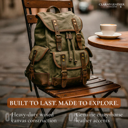 John - Heavy-Duty Canvas Hiking Backpack | Last day 80% off!