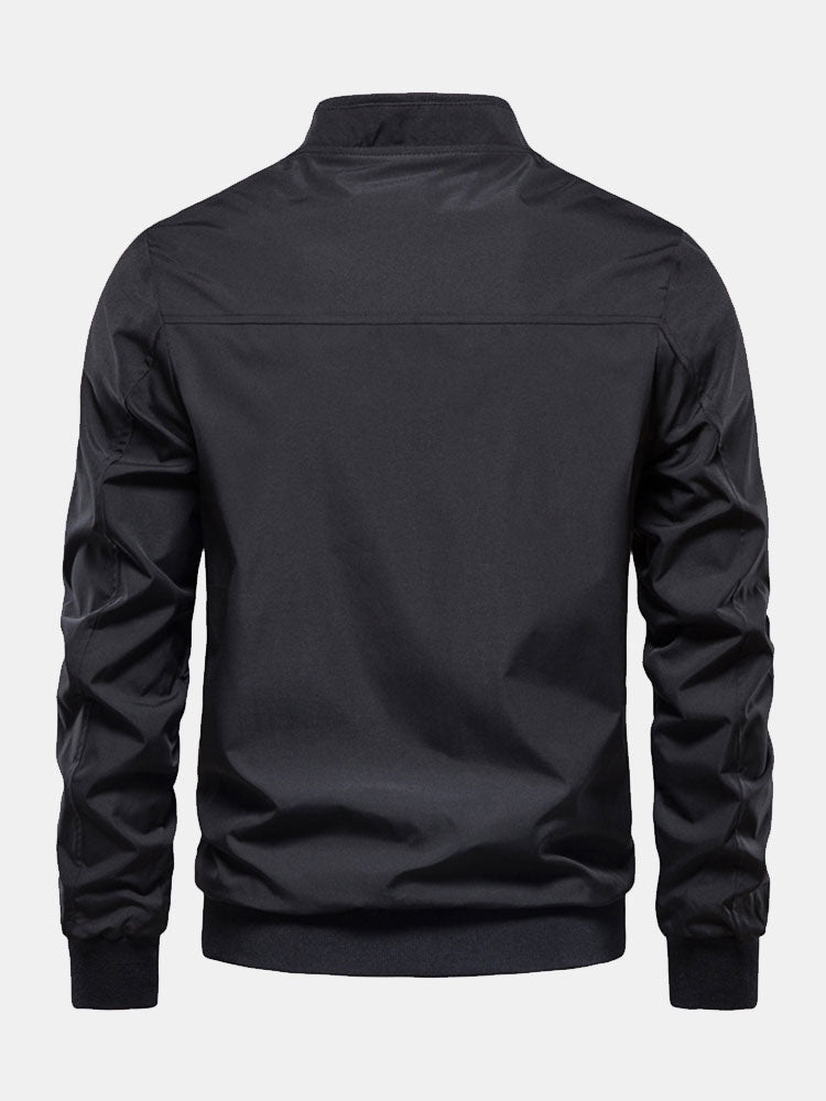 Jacket with Stand-Up Collar and Zipper | Last day 80% off!