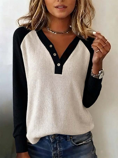 Comfy Long Sleeve V-Neck Sweater | Last day 80% off!