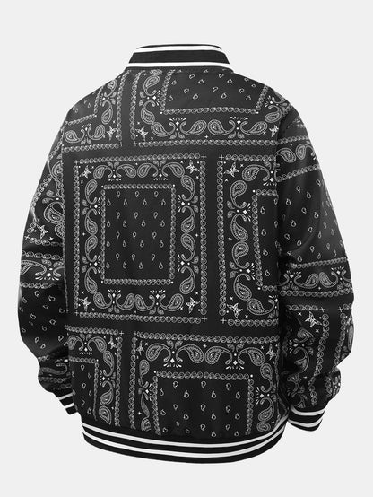 Baseball jacket with paisley print | Last day 80% off!