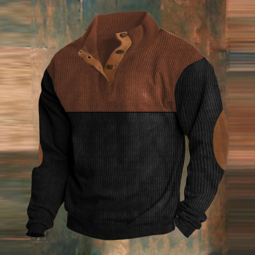 Casual sweatshirt with high collar and long sleeves | Last day 80% off!