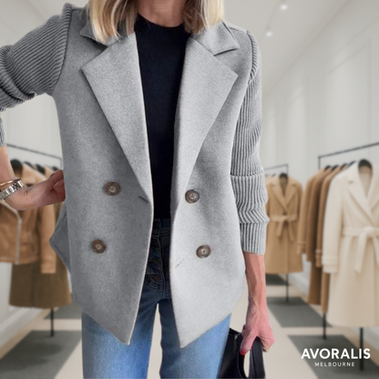 Harper | Button patchwork sleeves casual coat Last day 80% off!