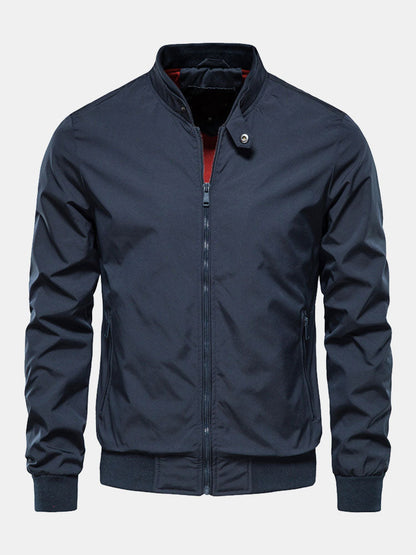 Jacket with Stand-Up Collar and Zipper | Last day 80% off!