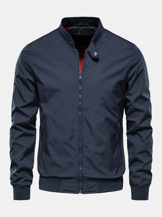 Jacket with Stand-Up Collar and Zipper | Last day 80% off!