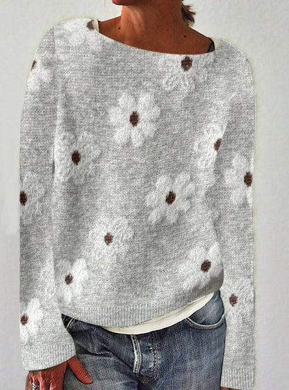 Trendy Long Sleeve Print Sweater | Last day 80% off!