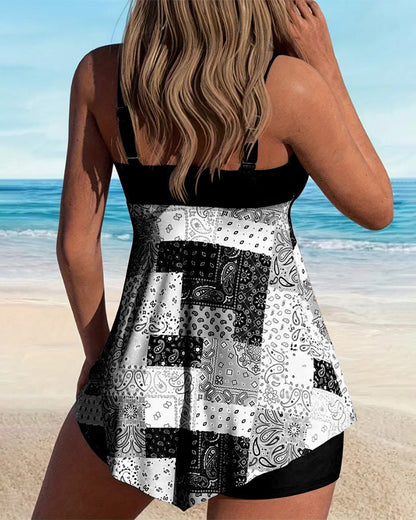 Two-Piece Printed Tankini I Last Day 80% Off!