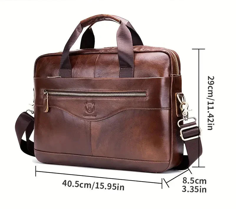 Tyler - Vintage Leather Crossbody Briefcase | Last day 80% off!