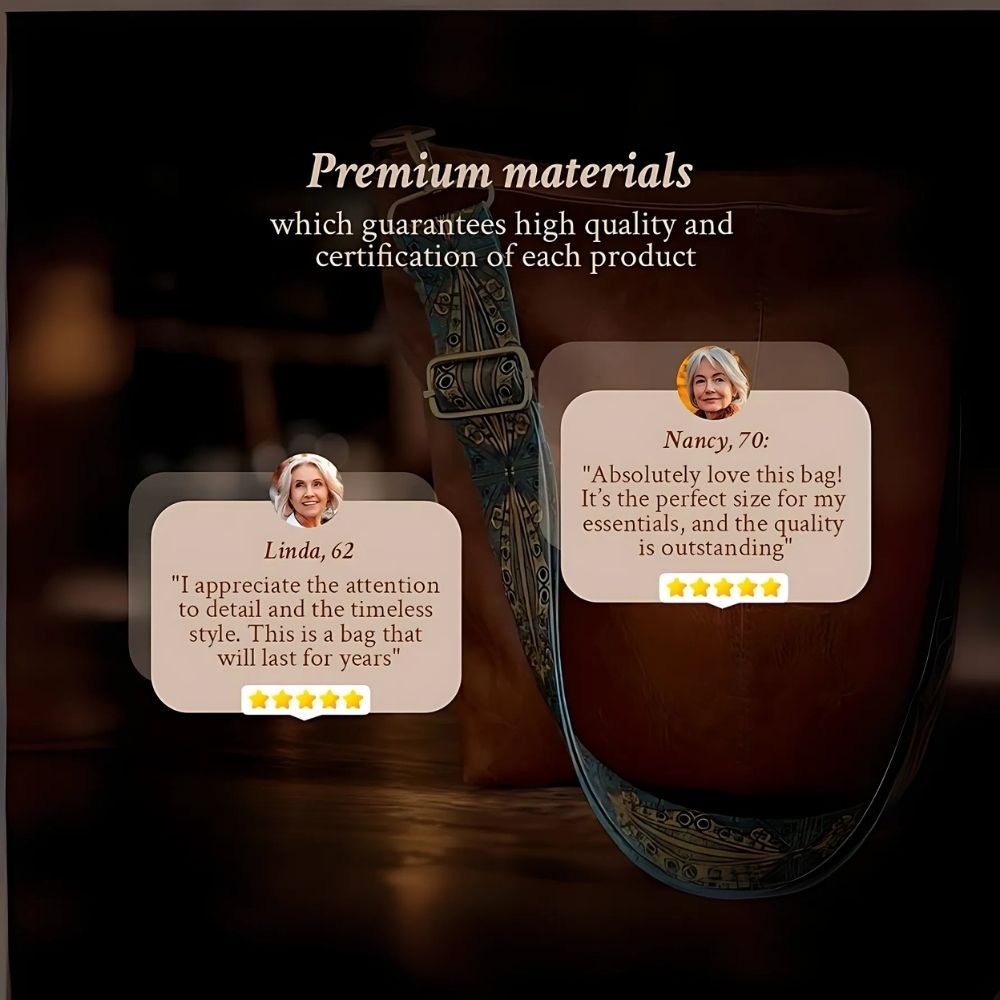 Chelsey’s Vintage Charm | Leather Shoulder Bag | Last day 80% off!