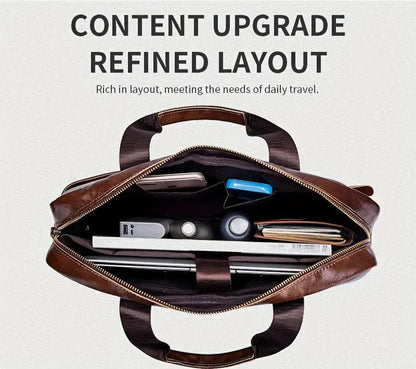 Tyler - Vintage Leather Crossbody Briefcase | Last day 80% off!