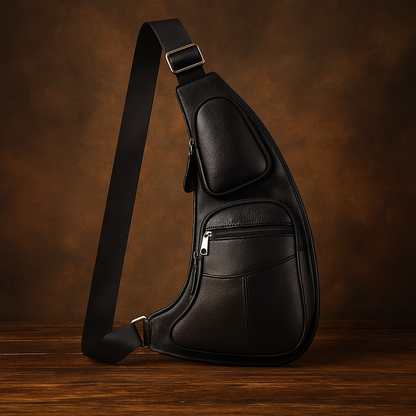 Zachary - Men’s Vintage Leather Sling Bag | Last day 80% off!