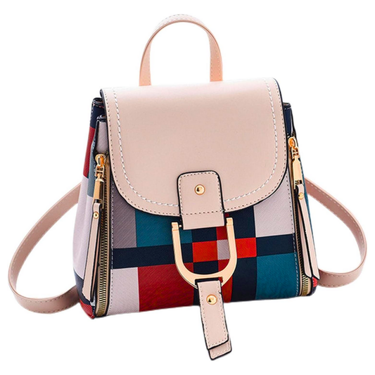 Women's Plaid Mini Backpack – PU Leather Crossbody Shoulder Bag | Last day 80% off!