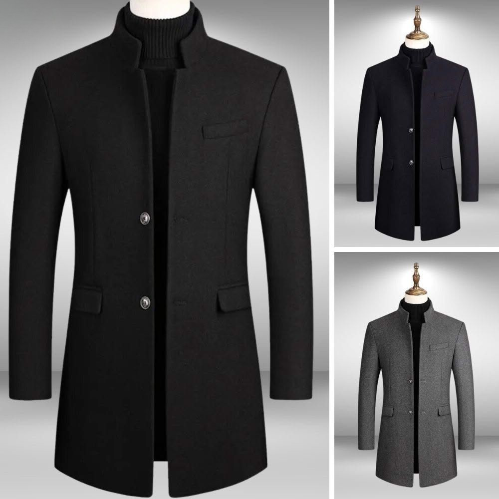 Brand Men's Casual Trench Coat - Style Solid Winter Wool Coat | Last day 80% off!