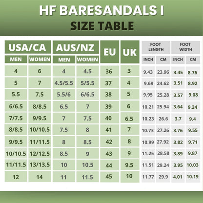 HF Baresandals I - Ergonomic Footbed & Ultra-Lightweight Barefoot Sandals (Buy 1 pair, get 1 pair free)